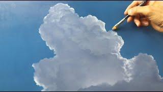How to paint a highly realistic backlit cloud - cloud painting tutorial