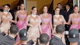 Hollywood Stars Kim Kardashian & Khloe Kardashian Rock Indian Traditional Look Snapped In Taj Hotel