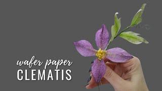 How to make Wafer Paper Clematis |  FREE TEMPLATE | Florea Cakes