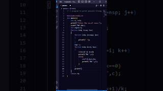 C program to print pascals triangle #shorts #ytshorts #coding #cprogramming #codingation