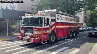FDNY RESPONDING COMPILATION 127 FULL OF BLAZING SIRENS & LOUD AIR HORNS THROUGHOUT NEW YORK CITY.