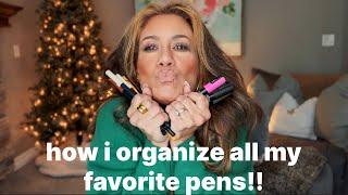 How I organize all my favorite planning and art pens--I share it all! #pen #art #organization