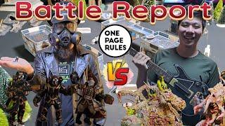 [One Page Rules] Astra Militarum vs. Nurgle Daemons 1500 pts - Grimdark Future Battle Report - 28mm