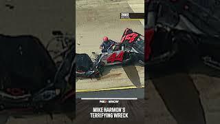 Mike Harmon's terrifying wreck  #NASCAR #crash #bristol