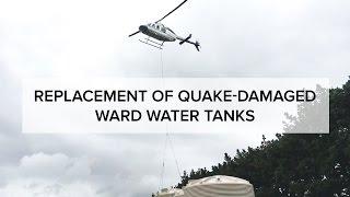 Replacement of quake-damaged Ward water tanks