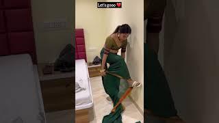 Easy Nauvari saree draping ️| #youtube #youtubeshorts #viral #grwm #meesho #nauvarisaree #viral