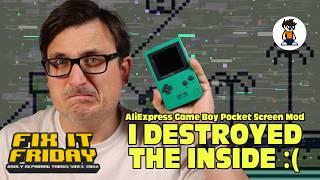 NEW AliExpress Game Boy Pocket LED Screen Mod - Upgrading a Viewer's Console - Fix It Friday