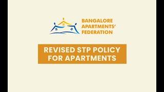 Revised STP Policy For Apartments। BAF। Bangalore