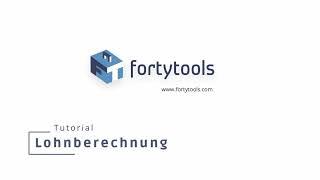 Lohnberechnung mit fortytools -  Video Tutorial