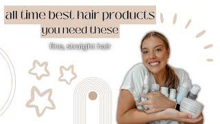 my hair routine/products for my straight, fine hair