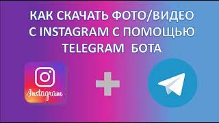 Как скачать фото видео с Instagram с помощью телеграмм бота