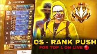 New Cs Rank Push On Live 96 Star - Live Cs Rank Grandmaster Pushing || FF Live - No Custom