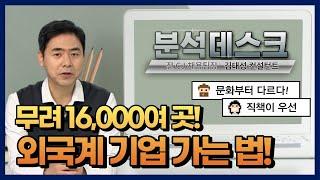 분석데스크 - 외국계 기업 준비하는 방법