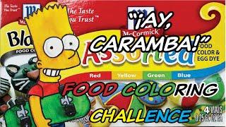 The Simpsons (Bart Simpson) - FOOD COLOR Art Challenge!