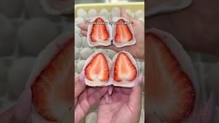 Making strawberry mochi in Japan ️
