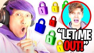 Can LANKYBOX Escape 12 LOCKS *IN REAL LIFE*!? (12 LOCKS CHALLENGE IN REAL LIFE!)