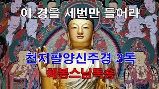 이 경을 세번만 들어라 천지팔양신주경3독 혜봉스님독송(010-4667-4557법등심)