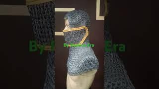chainmaile coif with mask how to make by Replica Era #chainmaille #chainmailjewelry #chainmail