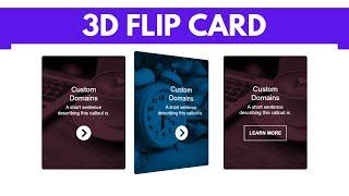 3D Flip Card Hover Effect | Flip Card | using Bootstrap Html & Css