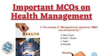 Health Management and Health economics mcqs questions with answers।। Public Health Exams