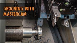 CNC Turning Grooves (dynamic vs traditional) with Mastercam Lathe & Walter Tools GX24 | Haas ST-20Y