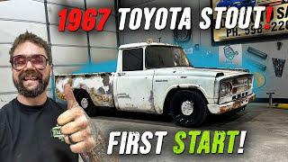 ITS ALIVE!! Motor Knock?? 1967 Toyota Pickup. Mini Tubs, Bumper Mount, New A/C, Fan, Shroud, & MORE!