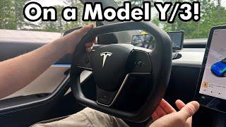 Cybertruck Steering Wheel Install On a Tesla Model 3/Y!