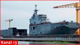 Russia builds giant landing ship in Crimea, Ukraine prepares to sink it too