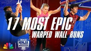 Top 17 Incredible Runs with Warped Wall Clears | American Ninja Warrior | NBC