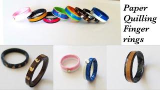 How To Make Quilling Finger Ring||Simple And Easy Handmade Paper Rings