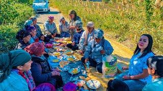 УЗБЕКИСТАН! ЖЕНСКИЙ труд  на ХЛОПКЕ ! Приготовили КАЗАН- КАБОБ ! Дойра ,песни ,танцы в поле.