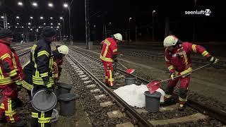 NewsSpot: Gefahrguteinsatz am Bahnhof in Ruhland