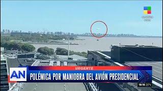 POLÉMICA MANIOBRA del AVIÓN PRESIDENCIAL a la hora de ATERRIZAR 