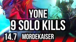 YONE vs MORDE (TOP) | 9 solo kills, 49k DMG, 700+ games, Legendary | NA Diamond | 14.7
