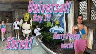 FLORIDA DAY 11! Universal, the NEW Dreamworks land (meeting Shrek and Donkey) & Harry Potter world!