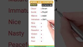 Words and synonyms part 11 #synonyms #short #english