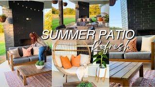 SUMMER️PATIO REFRESH:  cleaning the patio and decorating on a budget #cleanwithme #patio