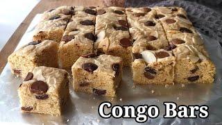 Resepi Congo Bars (Chocolate Chips bars recipe) No mixer & Simple Recipe.