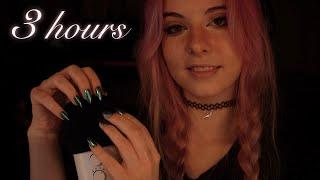 ASMR | 3 HOURS soft Whispering "Shh, it's okay" & slow Mic Scratching