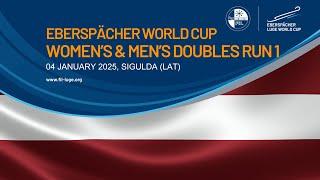  RELIVE  Women's & Men's Doubles Run 1 | EBERSPÄCHER Luge World Cup   SIGULDA, LATVIA