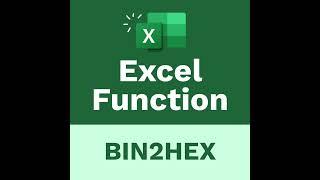 The Learnit Minute - BIN2HEX Function #Excel #Shorts #DubbedWithAloud