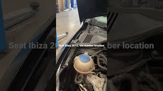 Seat Ibiza 2010, Vin number location