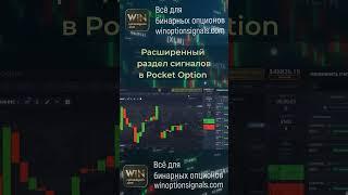 Расширенный раздел сигналов для бинарных опционов в Pocket Option