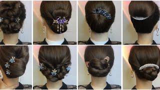 Simple n easy hairbun hairstyle || easy party hairstyles || hairstyle for saree