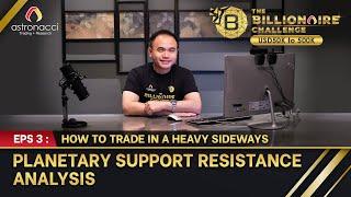 The Billionaire Challenge Eps 3 : Gold & EURJPY with Planetary Support Resistance Strategy