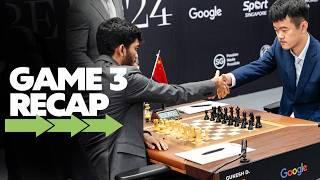 Gukesh vs. Ding | Game 3 Highlights