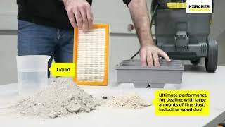 Karcher NT 30:1 Tact Te Choosing the correct filter video