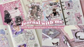 journal with me, sanrio theme penpal letter, lunch with friends  weekly vlog
