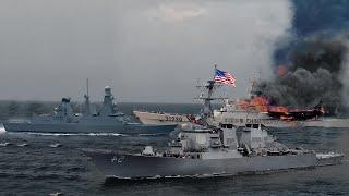 China Shock! (May 23, 2024) U.S. PH and French Warships Chase Chinese Ships Stalk in South China Sea