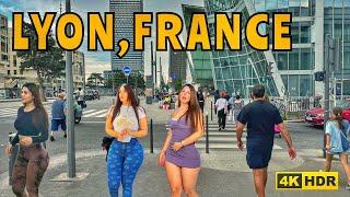 Lyon city in France / Walking tour in Lyon, France 4K HDR